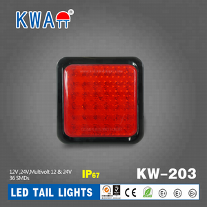 Werkseitig hochwertige 12V 24V Square Fahrzeugs topp hinten drehen 36 Stück LED TAIL Lichter für LKW-Anhänger Marine - Product Image 5