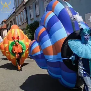 2.5m dia parade 事件想法成人服装充气蜗牛壳服装为户外马戏团派对项目