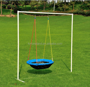 Altalena a Nido Rotonda in Metallo per Bambini FORTUNE LAND con Logo Personalizzato - Product Image 1