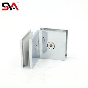 SVA-031 China SVA Shower Door Market Mall Office Bathroom Brass Wall Mounted Zinc Alloy Glass Clips Bracket Clamp