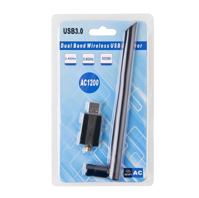 Dual Band 1200Mbps 2.4G5.8G USB WiFi Adapter
