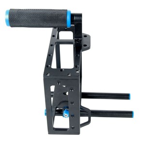 Kit de cage pour appareil photo reflex numérique en aluminium pour Pentax 70D 100D <span class=keywords><strong>700D</strong></span> <span class=keywords><strong>750D</strong></span> 760D 1200D avec tige de 15 mm RIG et poignée supérieure - Product Image 2