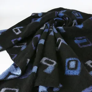 KEER Factory Custom Wholesale wholesale fabric geometry fabricwool polyester fabric clothing material soft and warm for winter and autumn