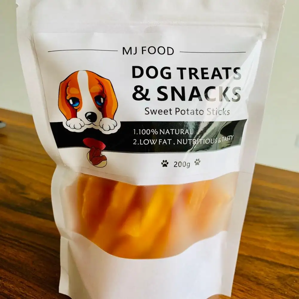Ganze verkauf hund gesunde snacks getrocknete süße kartoffel sticks hund behandelt 200 gr/beutel
