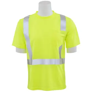 Sıcak satış Hi Vis sınıf 2 güvenlik yeşil T Shirt