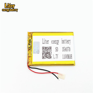 Hot sale 354070 1100 mAh 3,7 V LiPo battery small lithium battery solar cell for Blood Glucose - Product Image 2