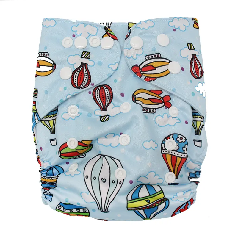 OEMかわいいベビープリント布おむつポケット布おむつ再利用可能な洗える調節可能な布おむつ赤ちゃん