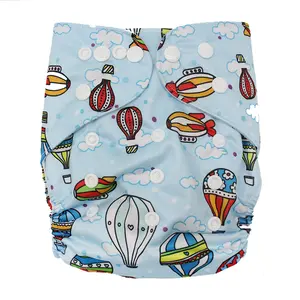 OEM cute baby print cloth diaper pocket cloth diapers reusable washable adjustable cloth diaper baby