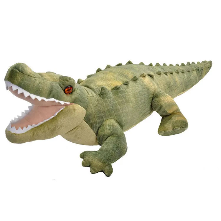 Géant réaliste en peluche crocodile taille en peluche crocodile en peluche