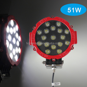 Coche campo a través luz 7 pulgadas 51 W LED trabajo luz spot 12 V 24 V para camiones granja marina máquina Accesorios para - Product Image 1