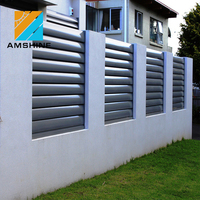 Clôture en aluminium horizontal de haute qualité, lames en ardoise, dernières conceptions de portails principaux de maison