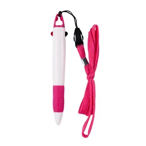 Handig Pen Holder Neck Strap Pen Houder Lanyard Aangepaste Plastic Mooie Pen