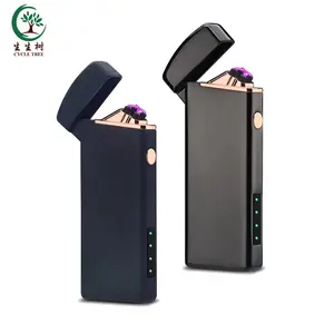 Shenzhen ciclo árbol nueva versión electrónica USB cigarrillo encendedor doble arco encendedor Flash Drive para accesorios para fumar