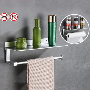 <span class=keywords><strong>Adesivo</strong></span> di Carta Supporto del Tovagliolo Parete per Cucina <span class=keywords><strong>Bagno</strong></span> Rotolo di Tessuto Gancio con Ripiano, Alluminio Dello Spazio - Product Image 5
