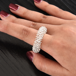 Warna Perak Jari Pijat Akupresur Sujok Cincin Massager - Product Image 2