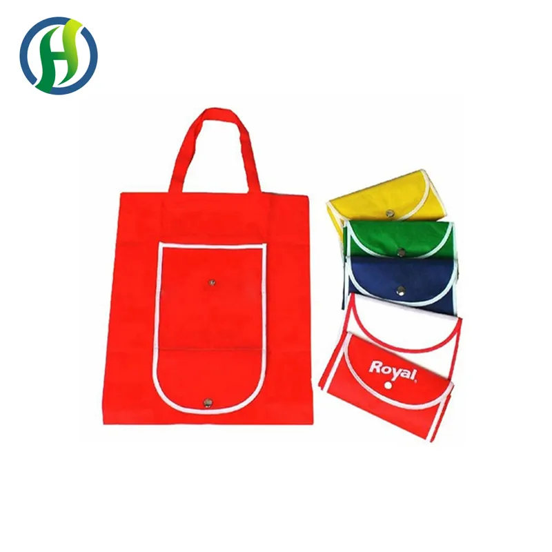 Individueller Druck Logo faltbare Einkaufstasche Großhandel Polyester Vliesstoff faltbare Einkaufstasche