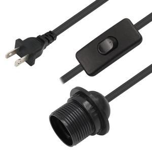 US Plug White Cable Hanging Lamp Holder <strong>Light</strong> <strong>Bulb</strong> <strong>Socket</strong> Set E27 With Switch Wall Lamp Power Extension Cord - Product Image 4