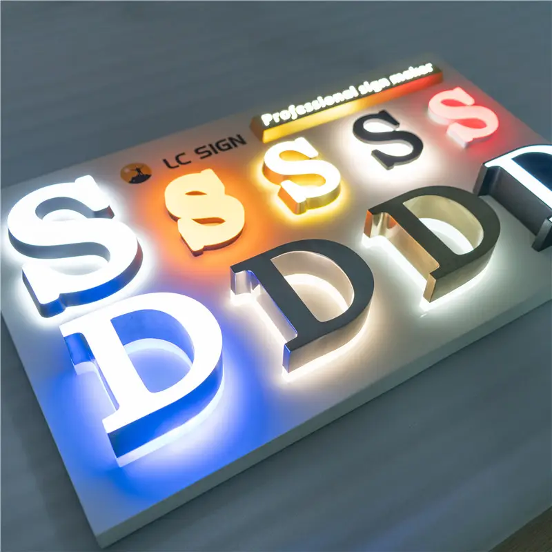 Sign Prices HOT LED Acrylic Illuminated Letters As Sample LED Portable Led Letter Sign