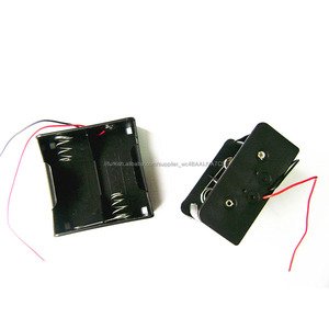 2x1.5 v D Boyutu (<span class=keywords><strong>UM</strong></span>-1 * 2) siyah & kırmızı kurşun ile Pil Tutucu Kılıf tel - Product Image 2