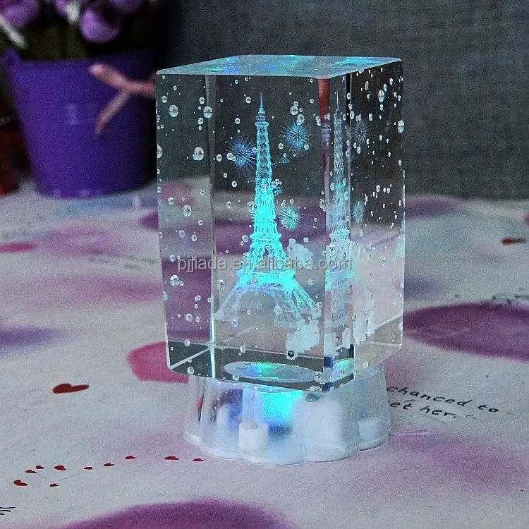 París de modelos de la Torre Eiffel con luces LED Europea adornos manualidades muebles Regalo de Cumpleaños de decoración