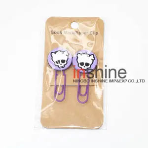 High Quality 6cm Personalized Skeleton PVC Paper Clip Metal Model IN49730