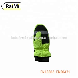 Nuova Invenzione Leggero Riflettore Arancione Del Motociclo Guanto Guanto di Lavoro di Sicurezza di Protezione - Product Image 6