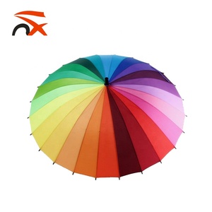 Paraguas viajes Unisex a prueba de viento a prueba de lluvia del arco iris paraguas 24 K dosel - Product Image 5