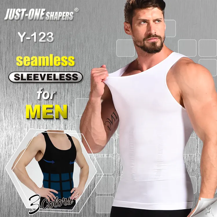 מכירה לוהטת גברים של הרזיה גוף Shapewear מחוך כושר דחיסת הגופייה Mens גוף Shaper Vest