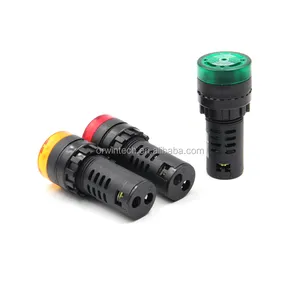 부저 램프 AD16-22SM LED 플래시 알람 표시 신호 램프 부저 12 볼트 빨간색 녹색 노란색