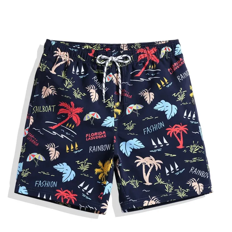 custom sublimation print mens beach shorts swimwear