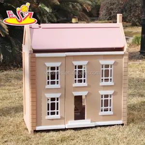 Высококачественный детский деревянный Викторианский кукольный домик W06A237