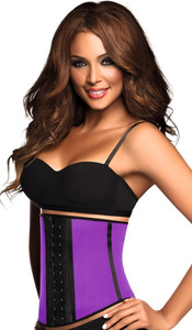 Ljvogues Corset de maintien de la taille avec 9 baleines en acier et 3 rangées de crochets en <span class=keywords><strong>latex</strong></span>, Corset d'entraînement - Product Image 2
