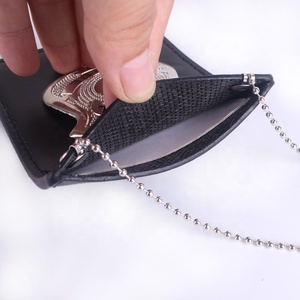 Le collier porte-cartes d'insigne de <span class=keywords><strong>police</strong></span> habille un compartiment portefeuille en cuir unique - Product Image 4