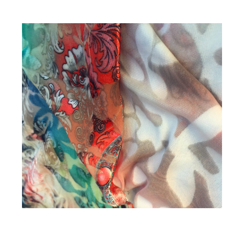 Горячая Распродажа бархатная ткань с принтом