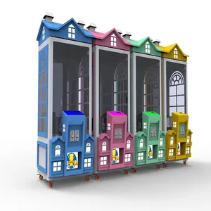 Yeni model ucuz renkli ev için pençe oyuncak vinç makinesi yakalamak vinç oyuncak makineleri satış