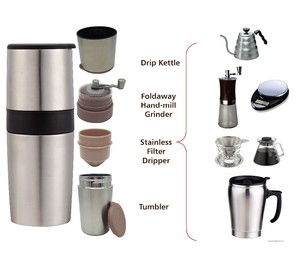 Cáscara de acero inoxidable de cerámica Molino de Café Manual para viajar o acampar - Product Image 4