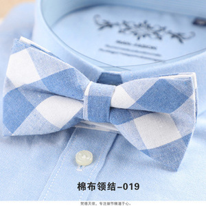 Nœud papillon décontracté pour hommes, grande taille, mode coréenne, en coton, col rayé, à fleurs, vente en gros - Product Image 3