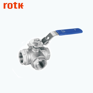 3000psi forjado 1/2 NPT rosca hembra de acero inoxidable 3 una pieza válvula de bola FOB Ref - Product Image 1