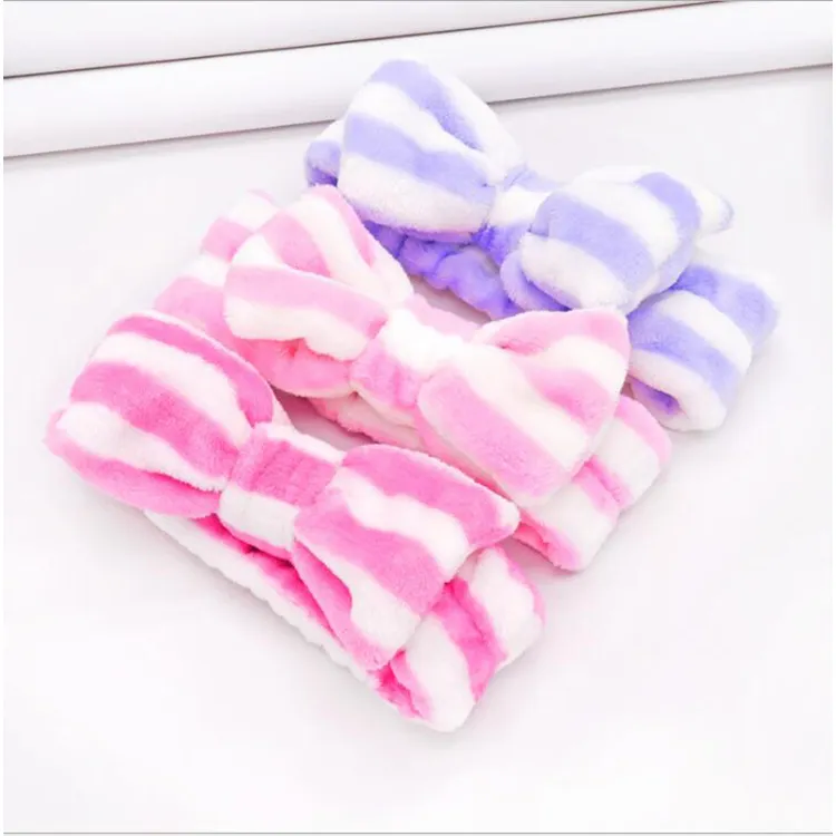 Cute Sweet Bowknot Makeup Elastic Headband Spa Headband