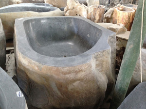 River Collection Bañera de piedra natural elegante y duradera NB014 Tinas innovadoras - Product Image 1