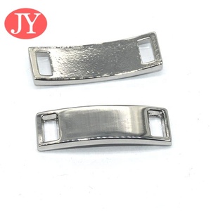 Mate Plata 30X10mm Dubrae Sneaker Cordones Decoración Aleación de zinc Blank Dubrae Cordones Etiqueta - Product Image 5