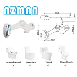 Насадка для унитаза NZMAN с распылителем для пресной воды, самоочищающаяся насадка, гигиенический душ, неэлектрическое механическое биде # KB802 - Product Image 5