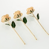 Dijual Panas Emas Mencelupkan Real Rose Bunga Emas 24K Rose Bunga untuk Lulus dan Ibu 'S Day Hadiah