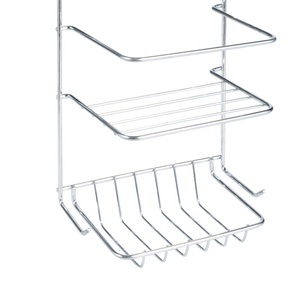 Iron Wire Wall Mount Bathroom Shampoo Storage Rack Bathroom Dual Tier Rack <strong>Shelving</strong> Good Quality Chromed Hanging <strong>Shower</strong> Caddy - Product Image 4