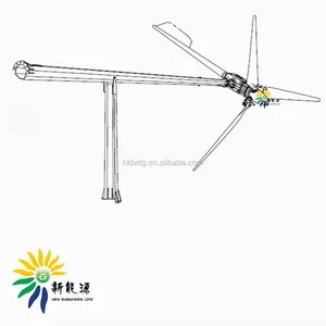 2018 Tilting up tower for wind turbine, wind turbine folding tower/pole 6m-15m for 500w-5kw wind power generator