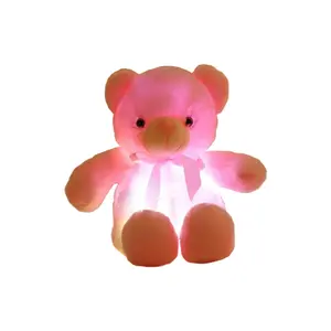 Nieuw Ontwerp Led Light Plushie Beer Pluche Speelgoed Kleurrijk Plushie Beer Speelgoed Plushie Beer Plushie Beer Voor Kinderen Pluche Knuffel Nachtlampje