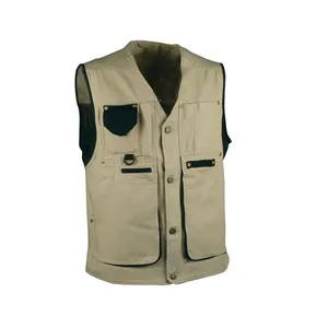 High Quality Mens Cotton Multi Pocket Canvas Work Vest