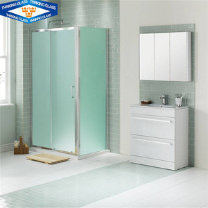 Privacy Protection engraved acid tempered <span class=keywords><strong>glass</strong></span> for shower room - Product Image 2