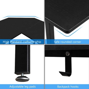 Wooden <strong>Cheap</strong> Reversible L Shaped <strong>Desk</strong> Black Modern Home <strong>Office</strong> Corner 3-Piece L-Shape Computer <strong>Desk</strong> with Reversible Tabletop - Product Image 5