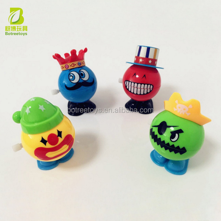 Jumping Expression Clown Dolls Wind Up Toy Plastic Giveaway